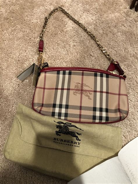 Burberry Haymarket Nova Check Clara Convertible Wristlet